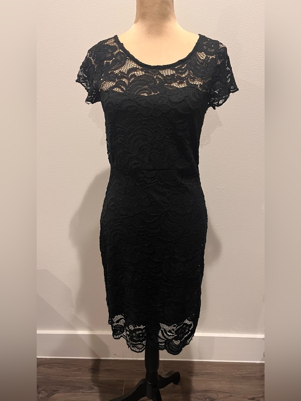 Black Lace Dress Women's Cocktail Dress - Black